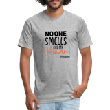 No One Smells Like My Norman B Fitted Cotton/Poly T-Shirt by Next Level - heather gray