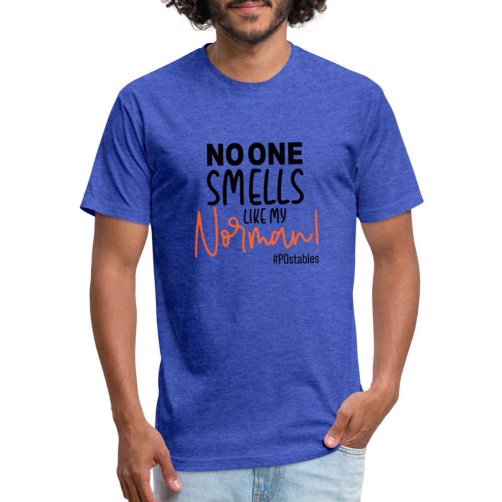 No One Smells Like My Norman B Fitted Cotton/Poly T-Shirt by Next Level - heather royal
