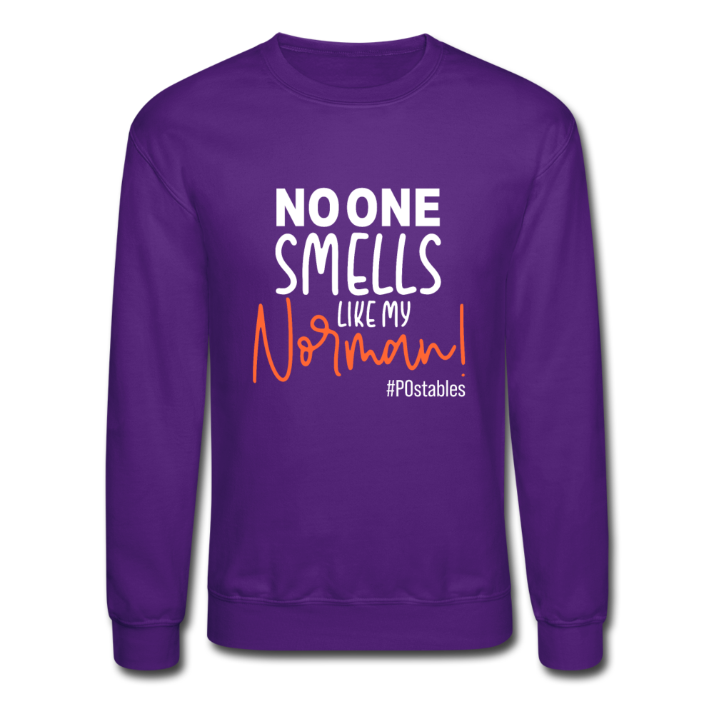 No One Smells Like My Norman W Crewneck Sweatshirt - purple