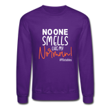 No One Smells Like My Norman W Crewneck Sweatshirt - purple