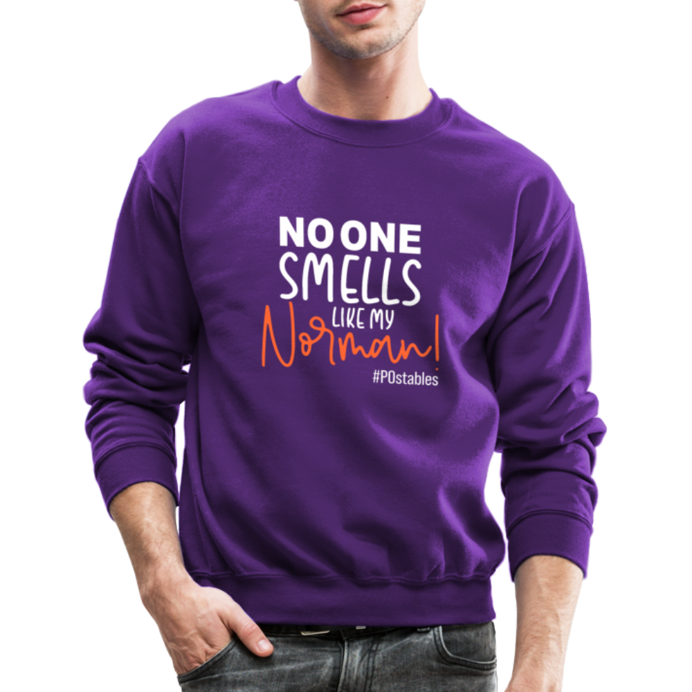 No One Smells Like My Norman W Crewneck Sweatshirt - purple