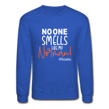 No One Smells Like My Norman W Crewneck Sweatshirt - royal blue
