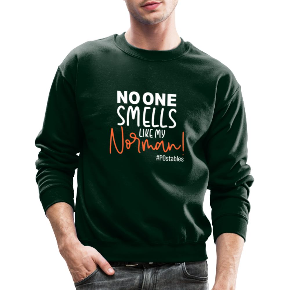 No One Smells Like My Norman W Crewneck Sweatshirt - forest green
