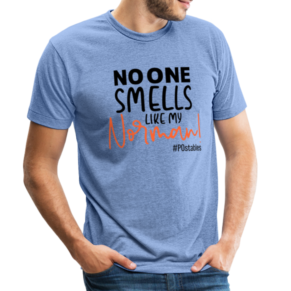 No One Smells Like My Norman B Unisex Tri-Blend T-Shirt - heather Blue