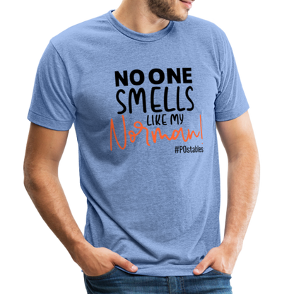 No One Smells Like My Norman B Unisex Tri-Blend T-Shirt - heather Blue