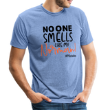 No One Smells Like My Norman B Unisex Tri-Blend T-Shirt - heather Blue