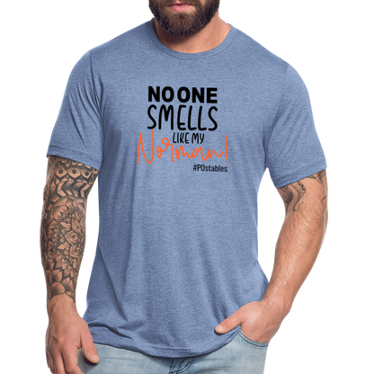 No One Smells Like My Norman B Unisex Tri-Blend T-Shirt - heather Blue