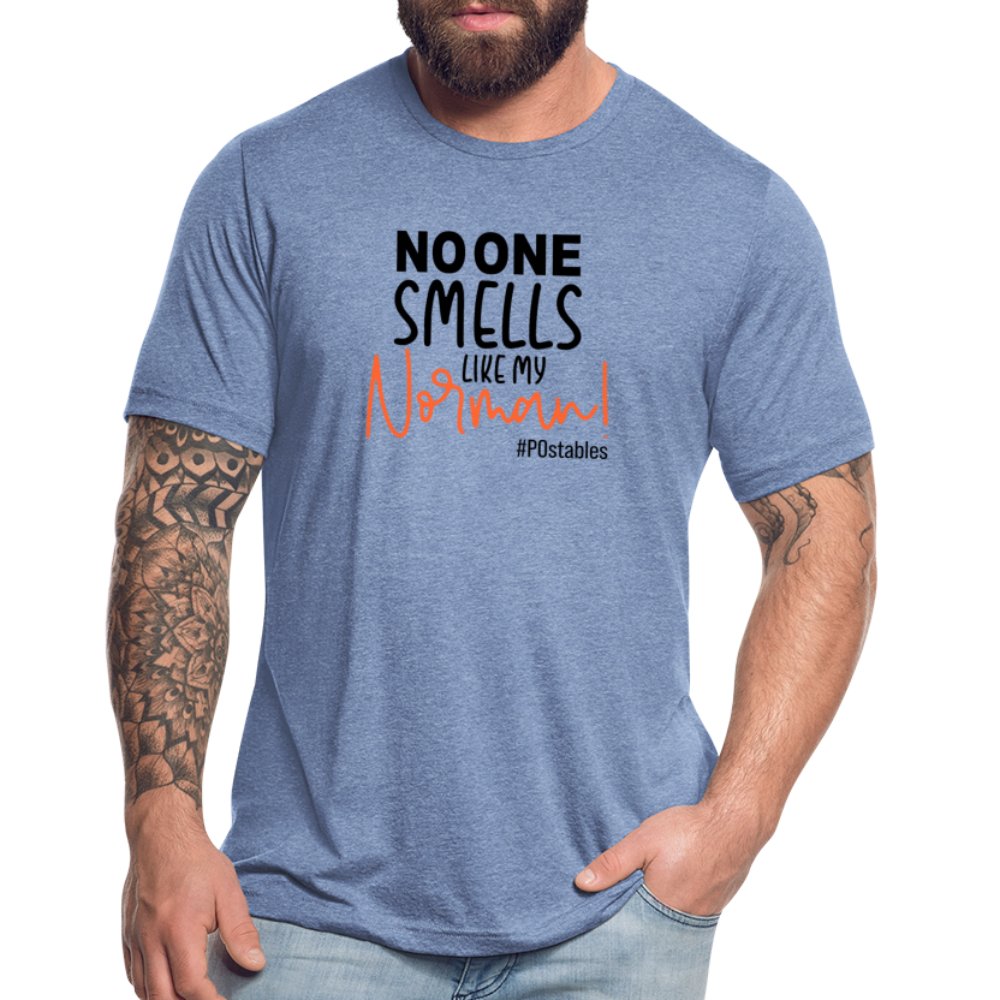No One Smells Like My Norman B Unisex Tri-Blend T-Shirt - heather Blue
