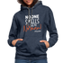 No One Smells Like My Norman W Contrast Hoodie - indigo heather/asphalt