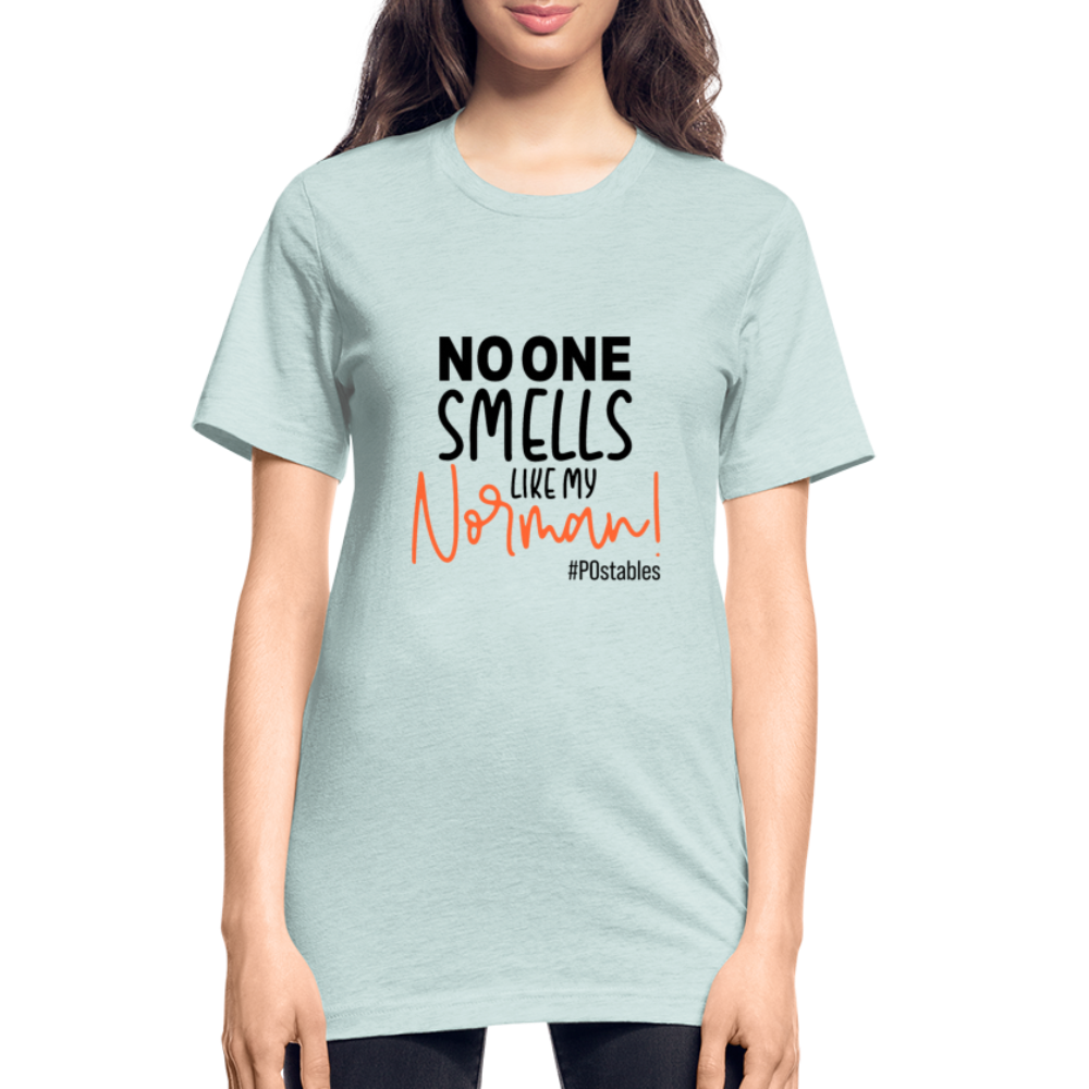 No One Smells Like My Norman B Unisex Heather Prism T-Shirt - heather prism ice blue