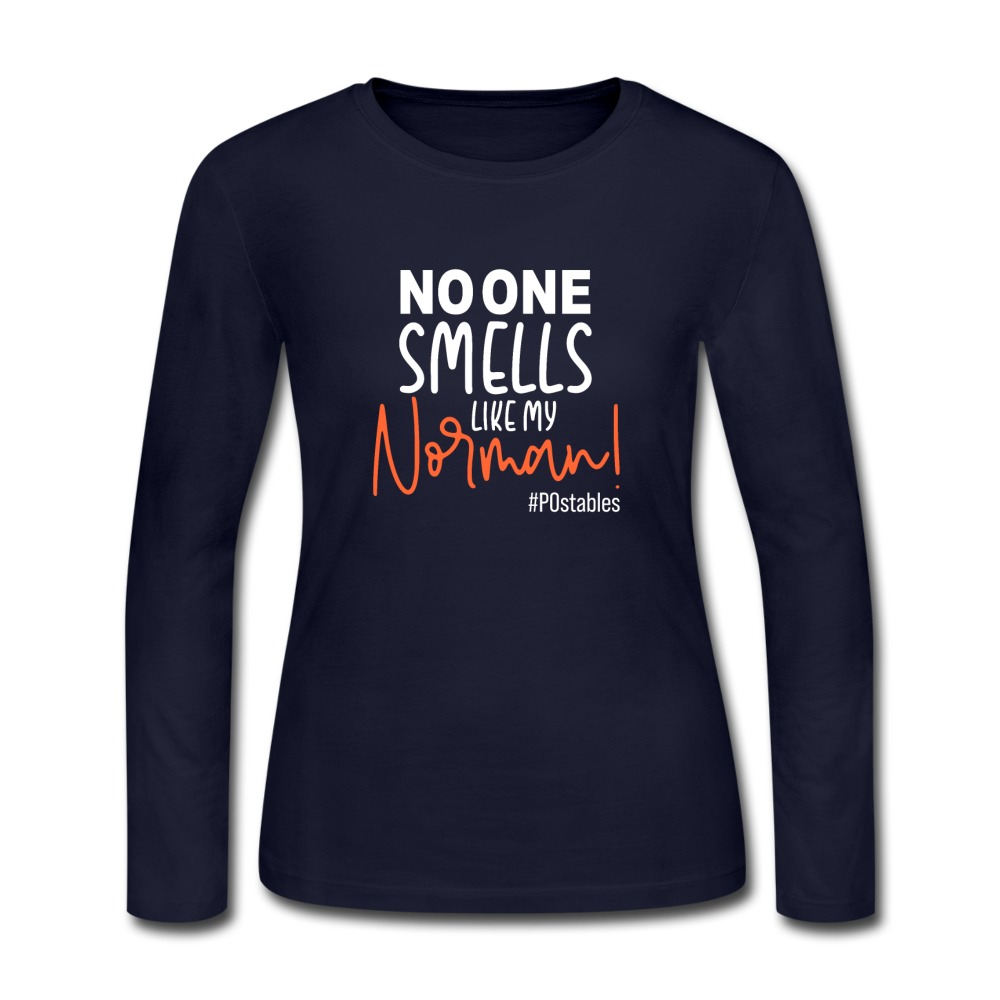 No One Smells Like My Norman W Women's Long Sleeve Jersey T-Shirt - navy