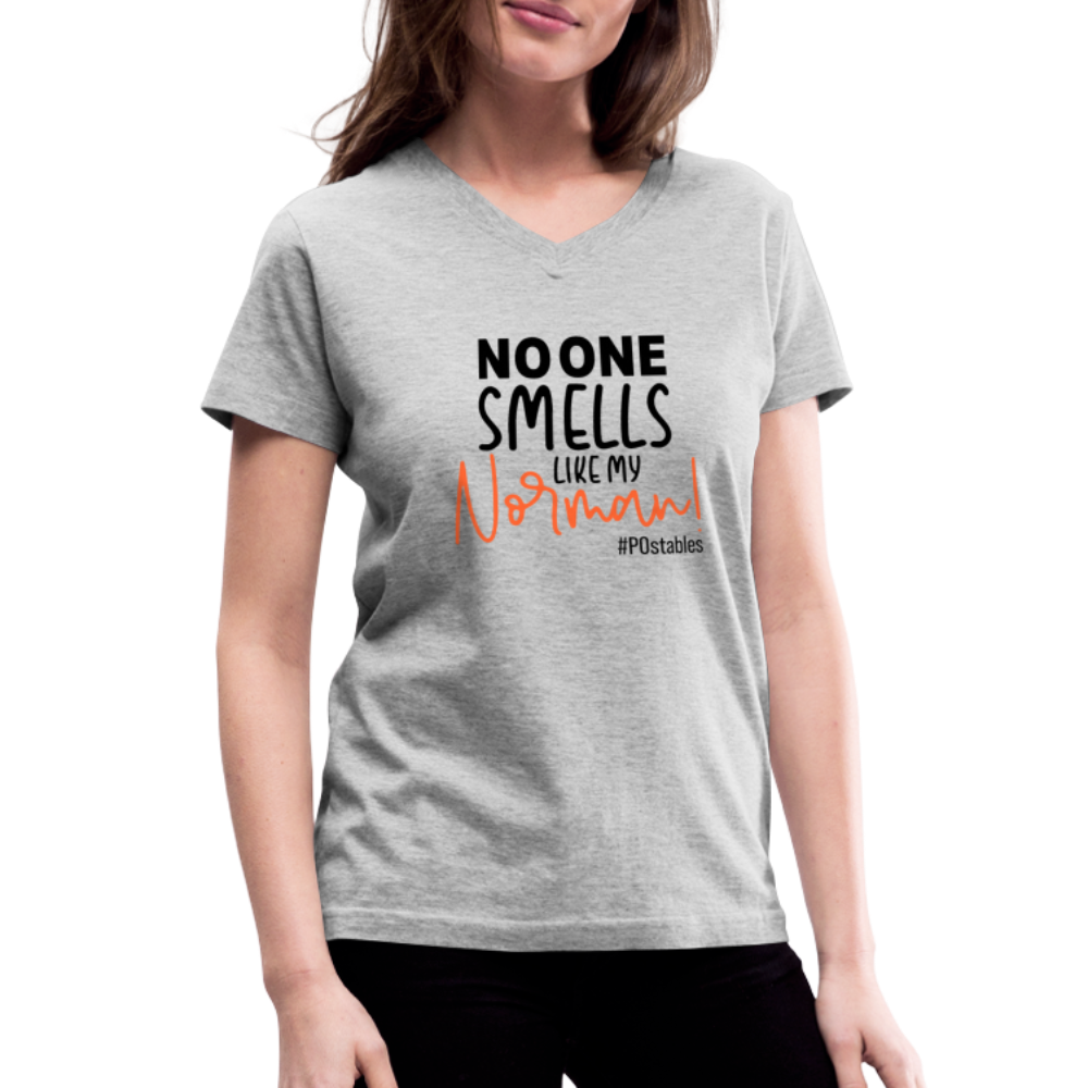 No One Smells Like My Norman B Women's V-Neck T-Shirt - gray