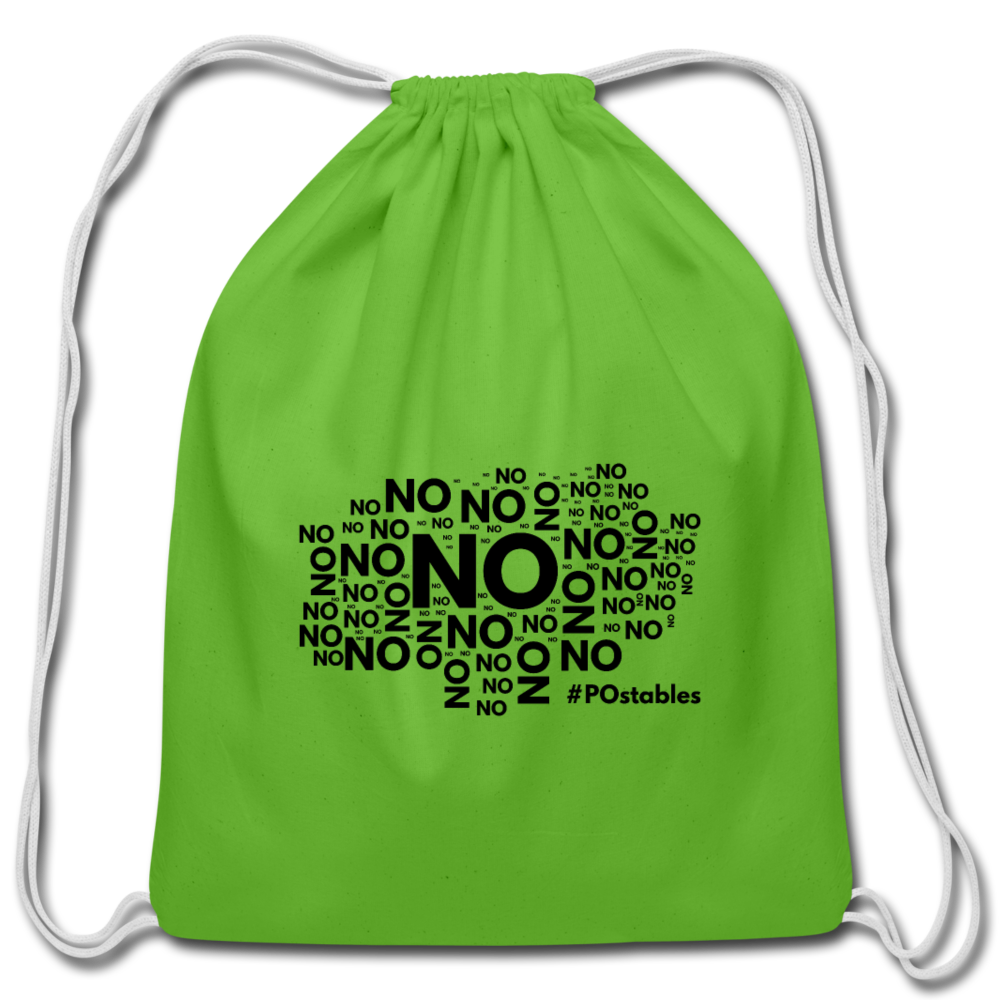 No No No B Cotton Drawstring Bag - clover