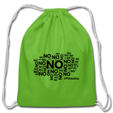 No No No B Cotton Drawstring Bag - clover