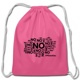 No No No B Cotton Drawstring Bag - pink