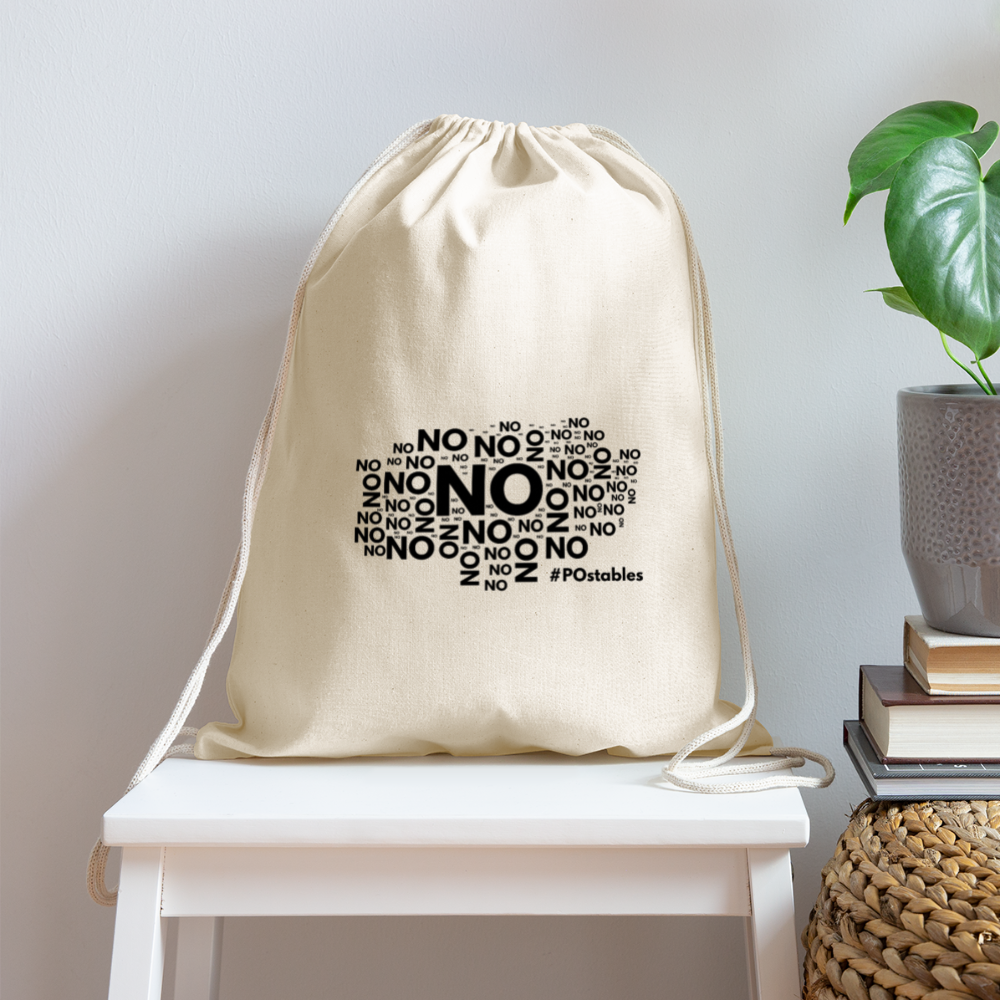 No No No B Cotton Drawstring Bag - natural