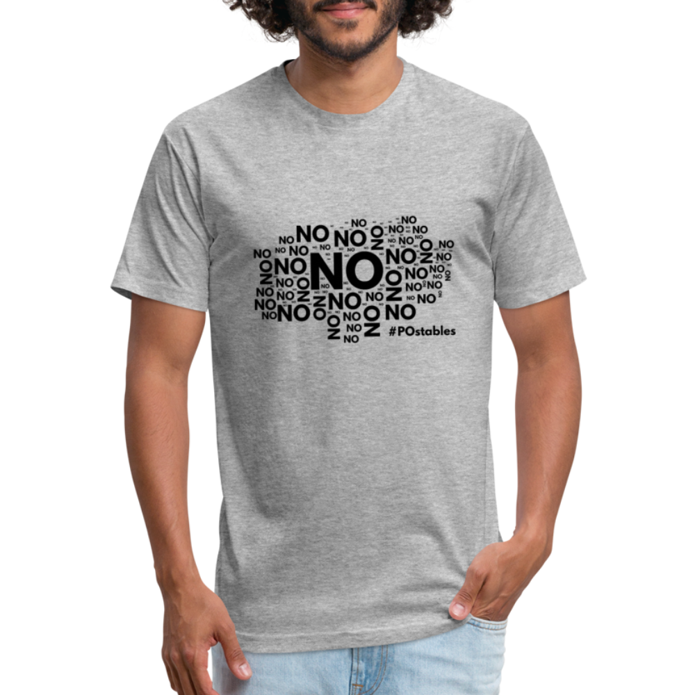 No No No B Fitted Cotton/Poly T-Shirt by Next Level - heather gray