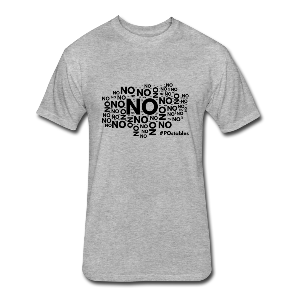 No No No B Fitted Cotton/Poly T-Shirt by Next Level - heather gray