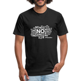 No No No W Fitted Cotton/Poly T-Shirt by Next Level - black