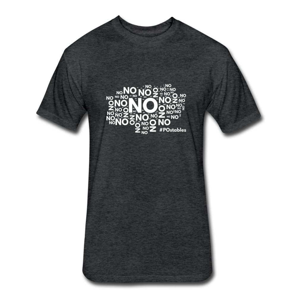 No No No W Fitted Cotton/Poly T-Shirt by Next Level - heather black
