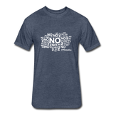 No No No W Fitted Cotton/Poly T-Shirt by Next Level - heather navy