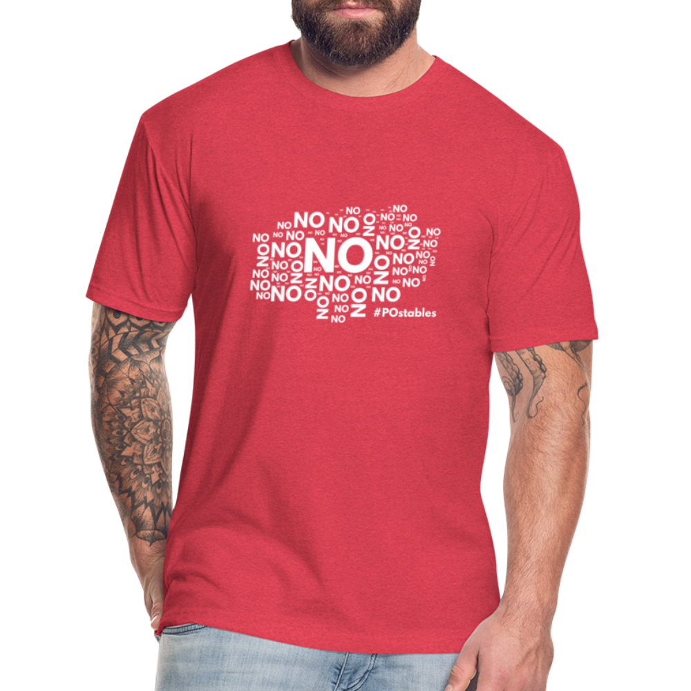 No No No W Fitted Cotton/Poly T-Shirt by Next Level - heather red