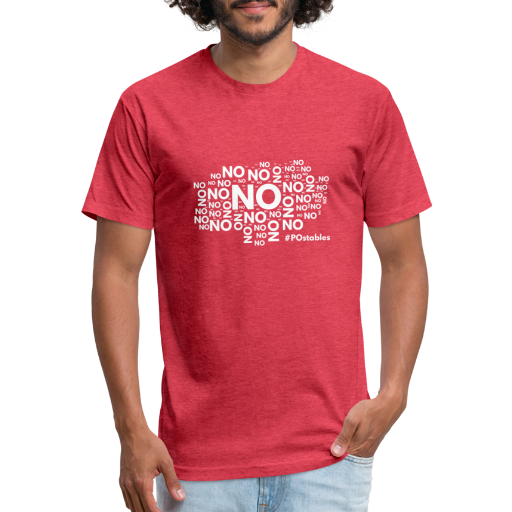 No No No W Fitted Cotton/Poly T-Shirt by Next Level - heather red