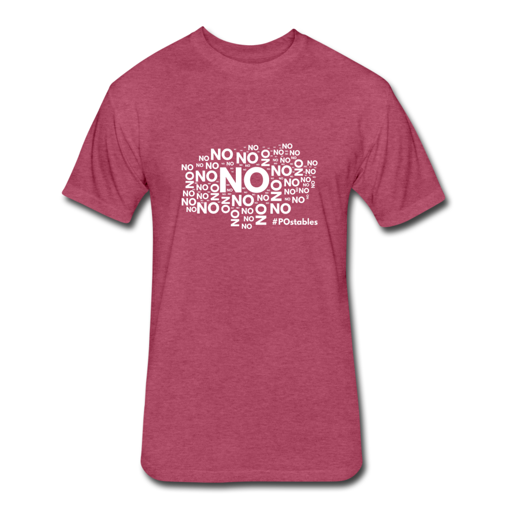 No No No W Fitted Cotton/Poly T-Shirt by Next Level - heather burgundy