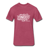 No No No W Fitted Cotton/Poly T-Shirt by Next Level - heather burgundy