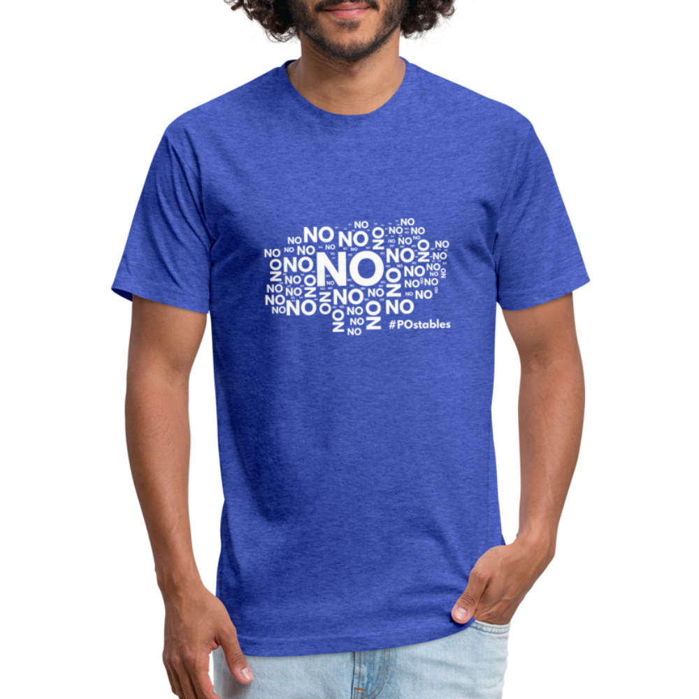 No No No W Fitted Cotton/Poly T-Shirt by Next Level - heather royal