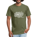 No No No W Fitted Cotton/Poly T-Shirt by Next Level - heather military green