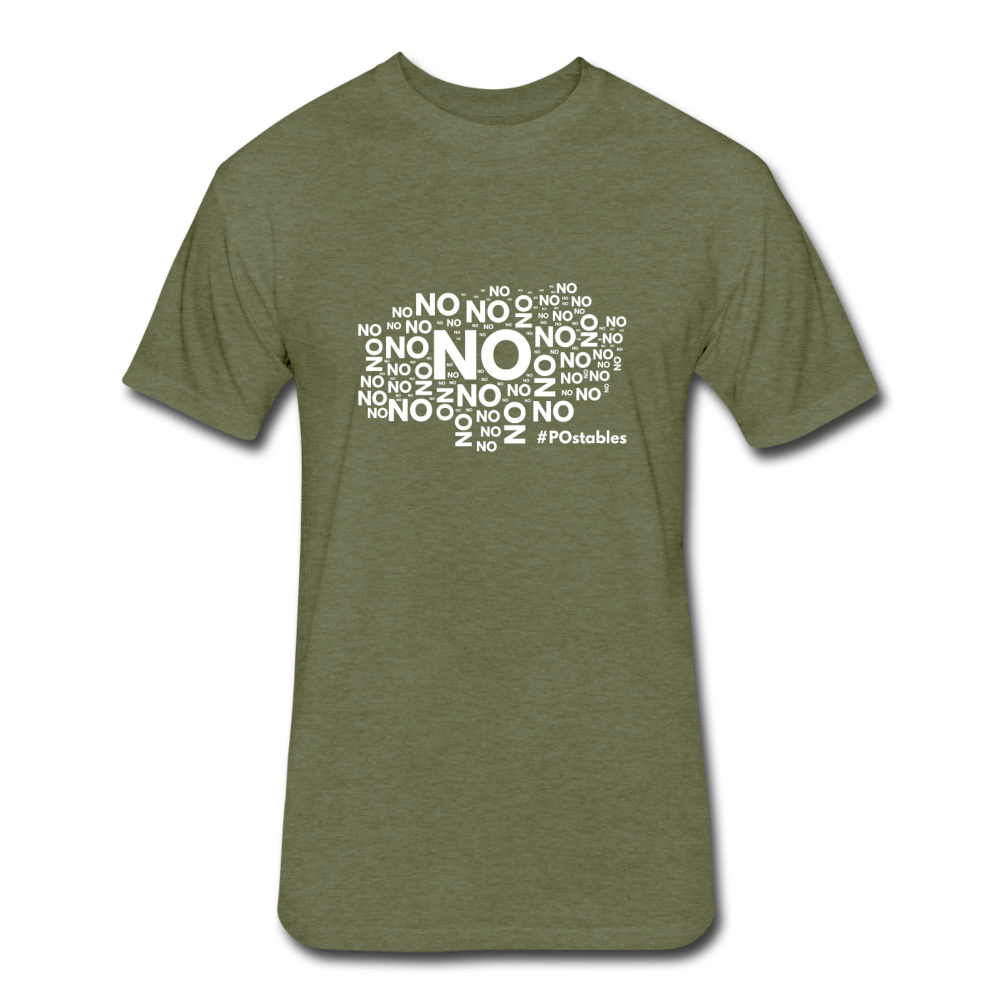 No No No W Fitted Cotton/Poly T-Shirt by Next Level - heather military green