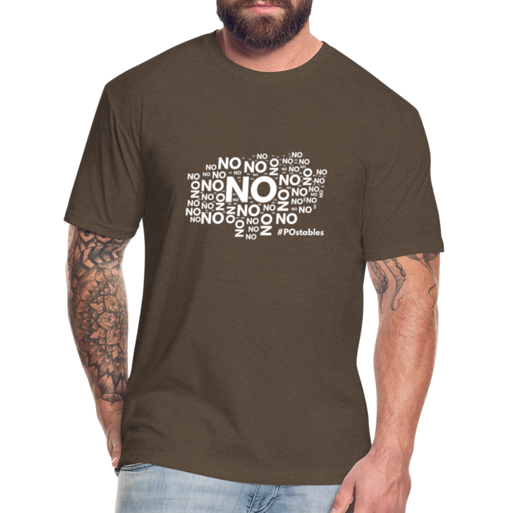 No No No W Fitted Cotton/Poly T-Shirt by Next Level - heather espresso