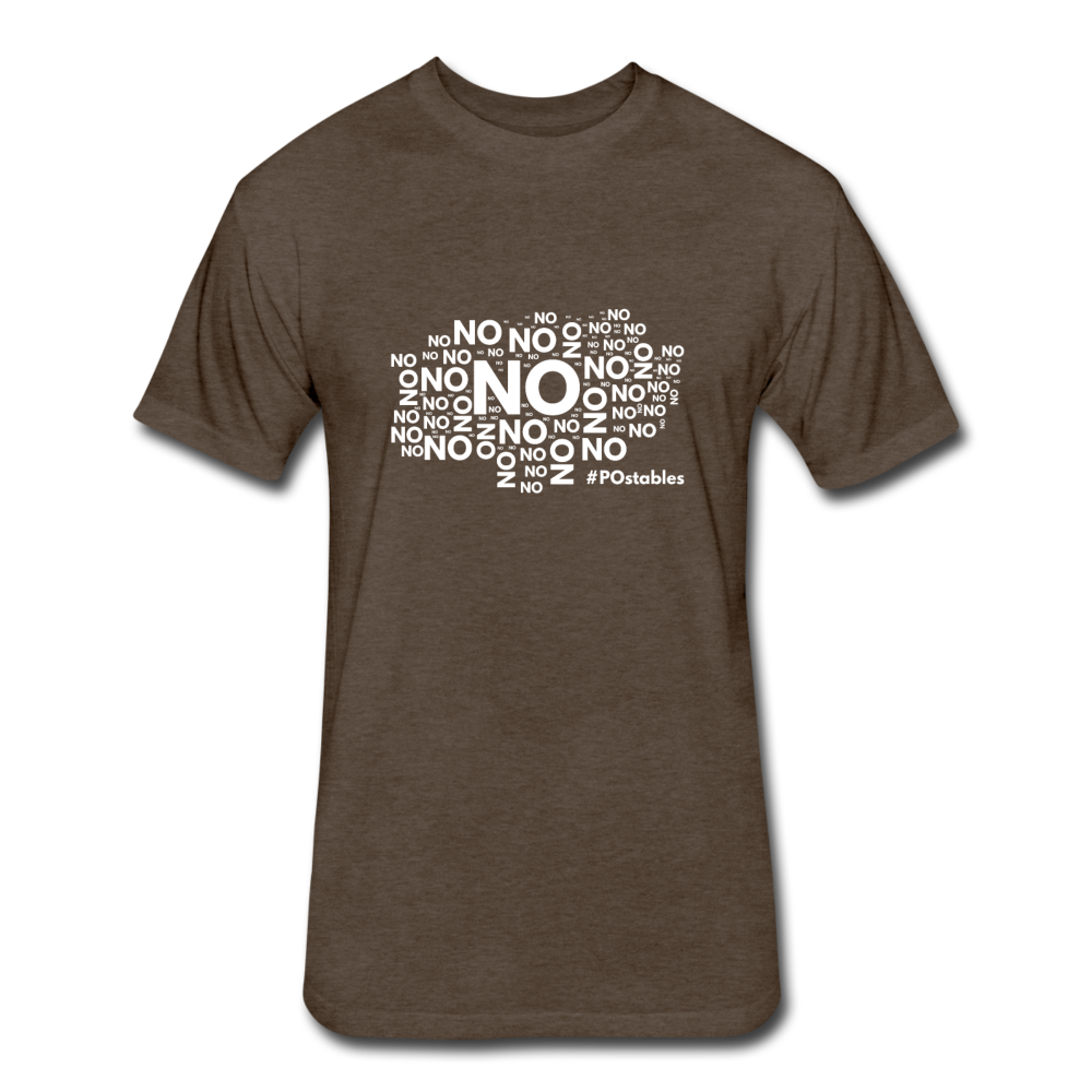 No No No W Fitted Cotton/Poly T-Shirt by Next Level - heather espresso