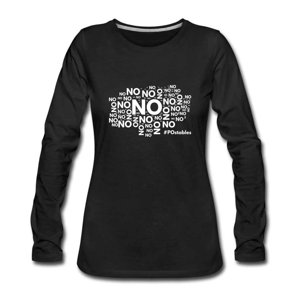 No No No W Women's Premium Long Sleeve T-Shirt - black