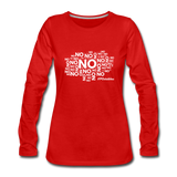 No No No W Women's Premium Long Sleeve T-Shirt - red