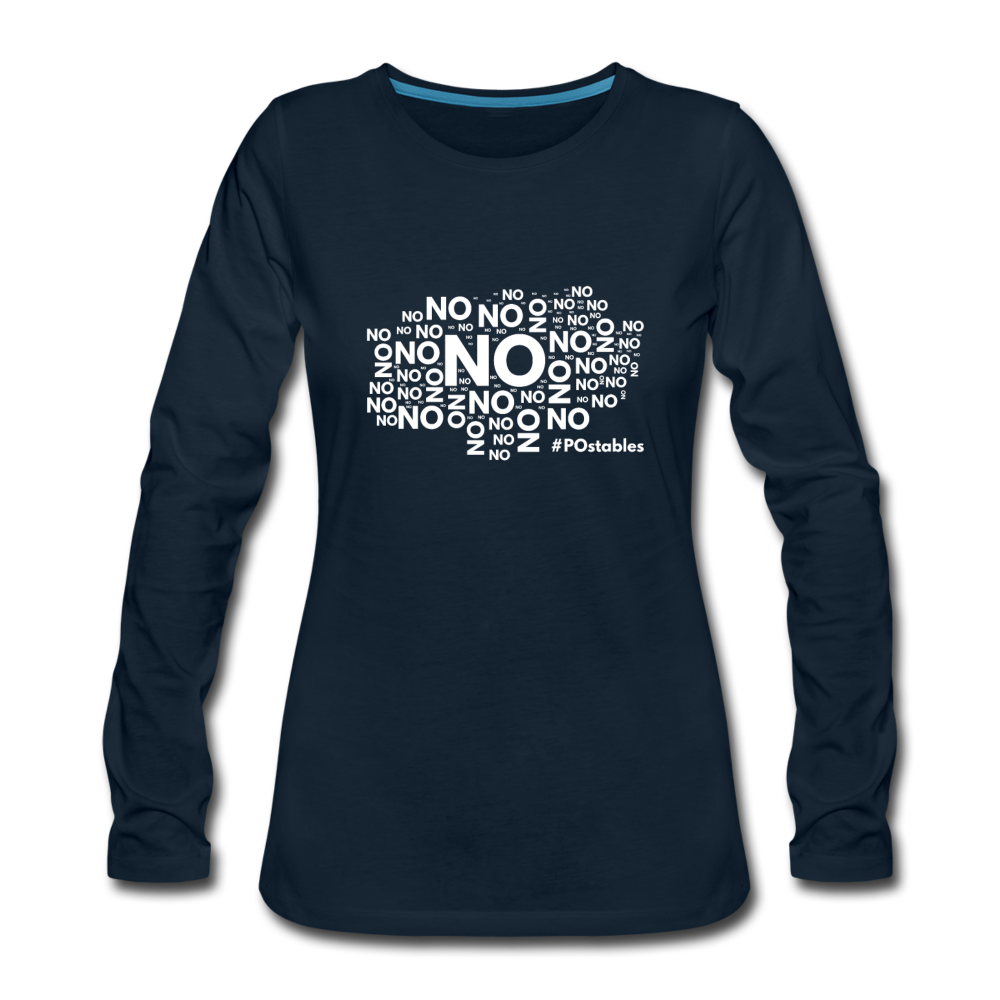 No No No W Women's Premium Long Sleeve T-Shirt - deep navy