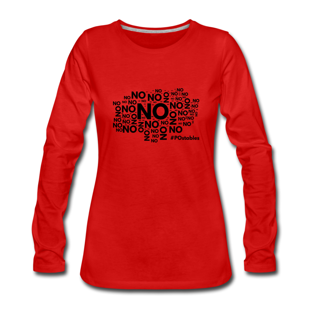 No No No B Women's Premium Long Sleeve T-Shirt - red