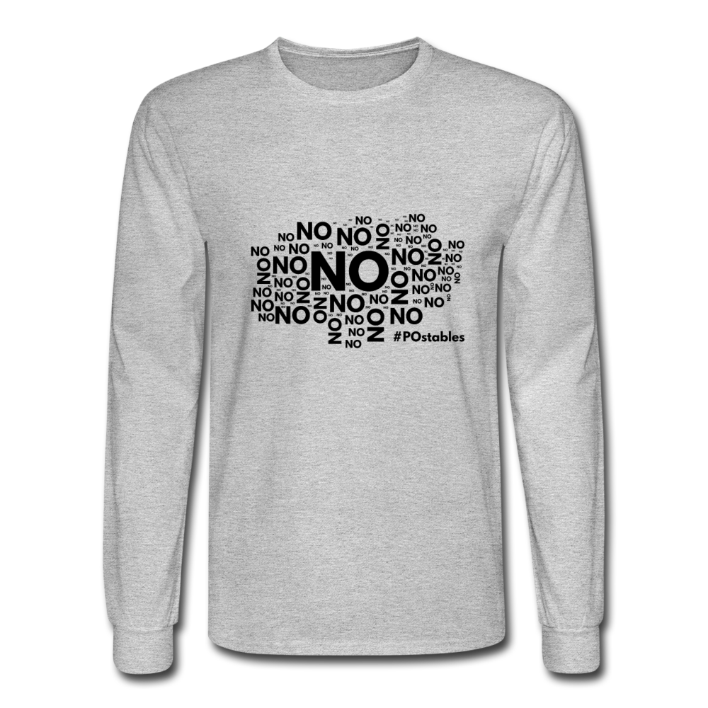 No No No B Men's Long Sleeve T-Shirt - heather gray