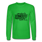 No No No B Men's Long Sleeve T-Shirt - bright green