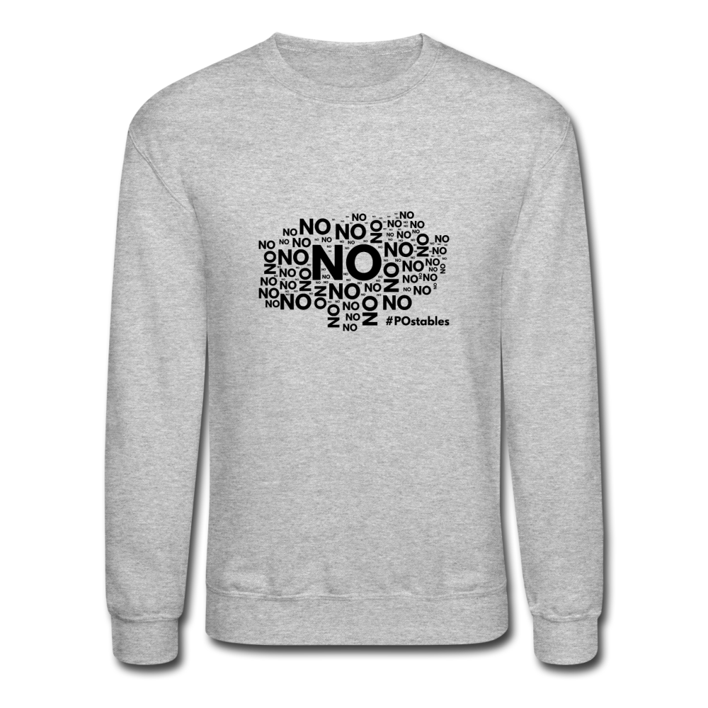 No No No B Crewneck Sweatshirt - heather gray