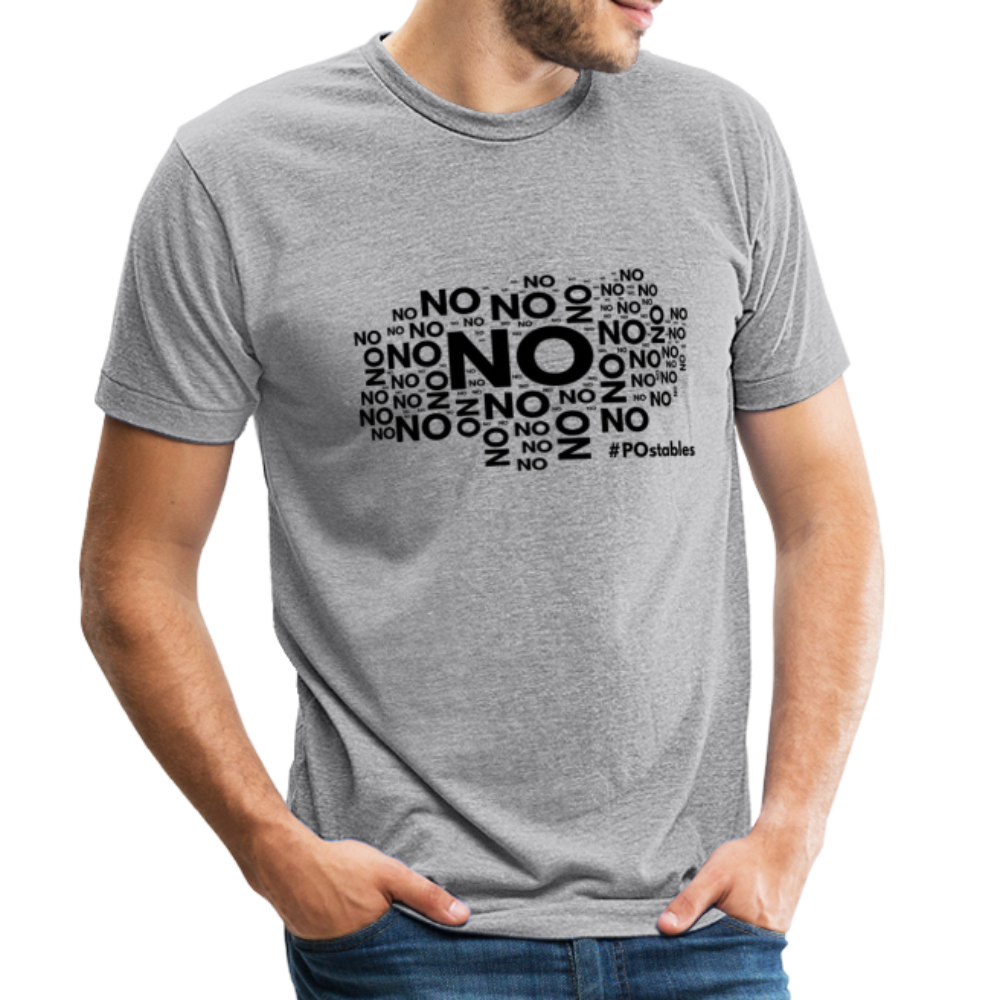 No No No B Unisex Tri-Blend T-Shirt - heather grey