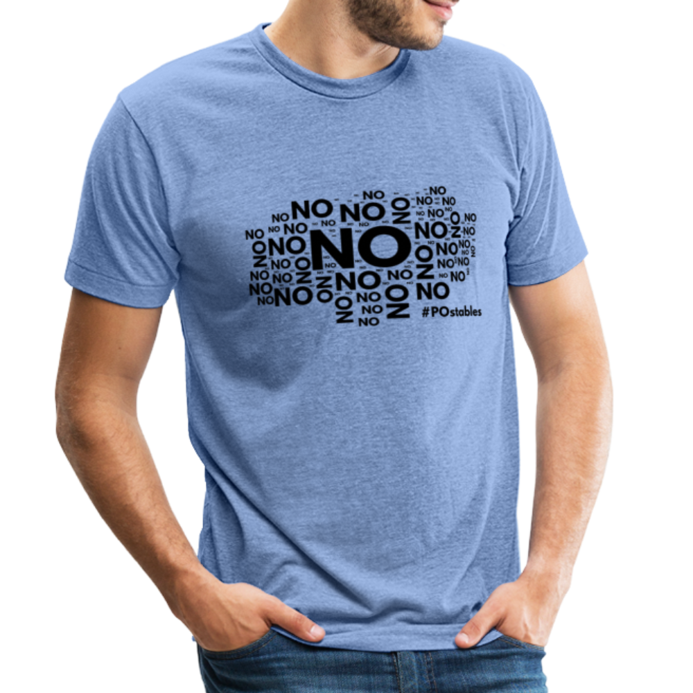 No No No B Unisex Tri-Blend T-Shirt - heather Blue