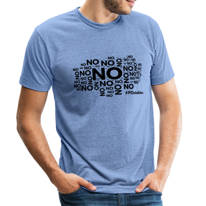 No No No B Unisex Tri-Blend T-Shirt - heather Blue