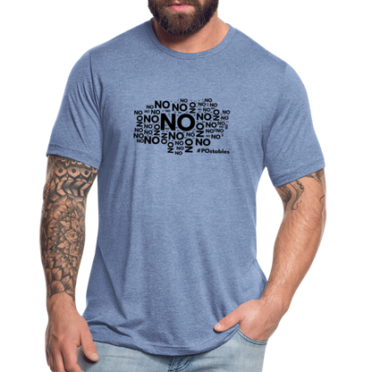 No No No B Unisex Tri-Blend T-Shirt - heather Blue