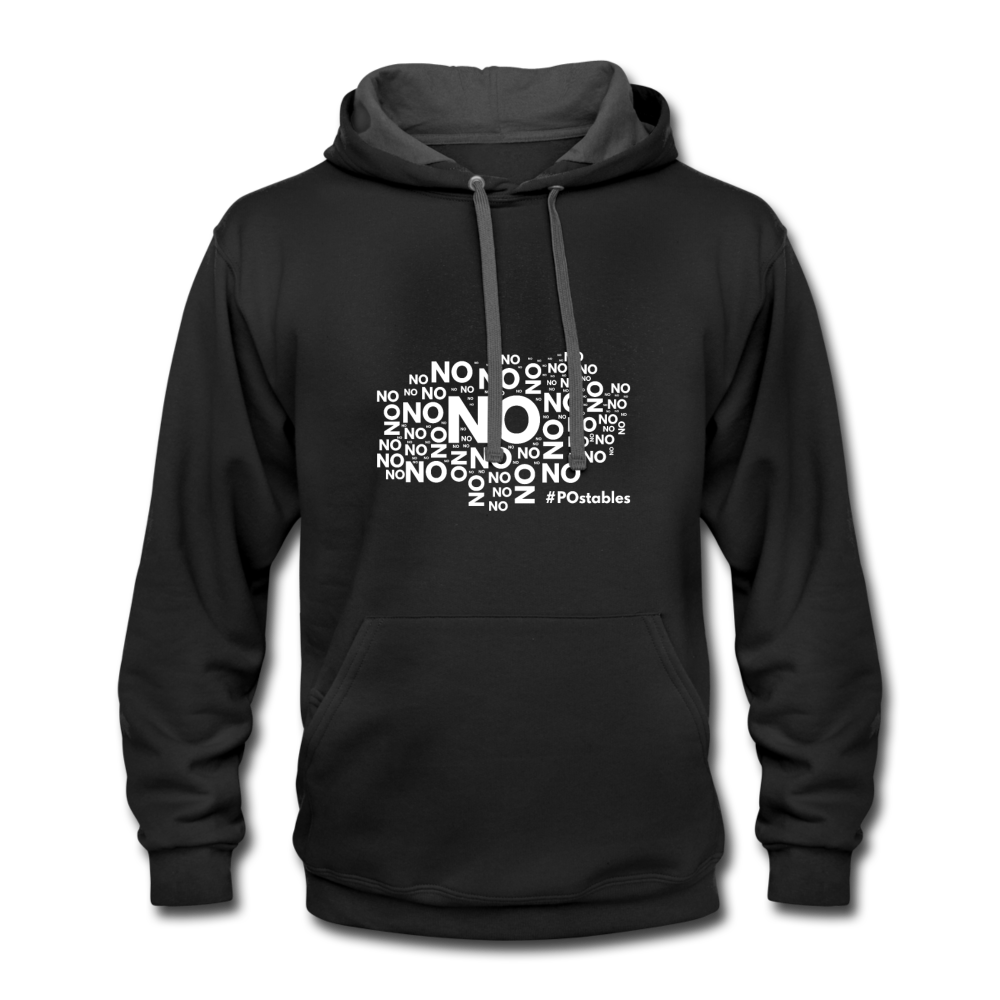 No No No W Contrast Hoodie - black/asphalt