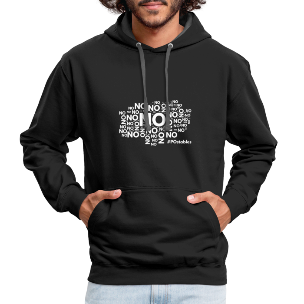 No No No W Contrast Hoodie - black/asphalt