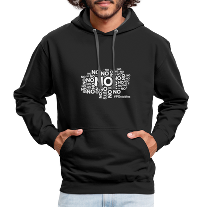 No No No W Contrast Hoodie - black/asphalt