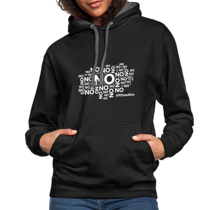 No No No W Contrast Hoodie - black/asphalt