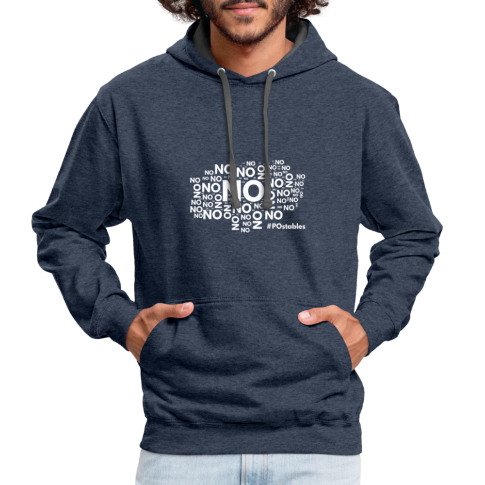 No No No W Contrast Hoodie - indigo heather/asphalt